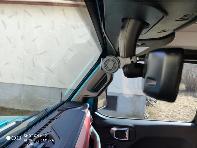 Windshield-Folding Dash-Camera Mount